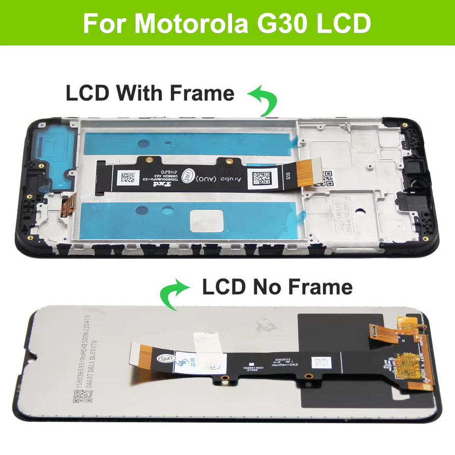 Motorola Moto G30 LCD Display mit Touch Screen und Rahmen in Schwarz, 6,5 Zoll - Bild 2