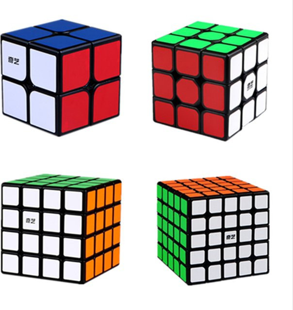 Qiyi Zauberwürfel 2x2 3x3 4x4 5x5 6x6 Schwarz, Puzzle Spielzeug - Bild 1