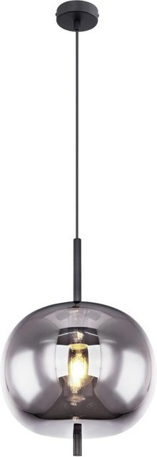 Globo Pendelleuchte Blacky modern, schwarz, Metall und Glas, E27, Durchmesser: 30 cm, Höhe: 120 cm - Bild 1