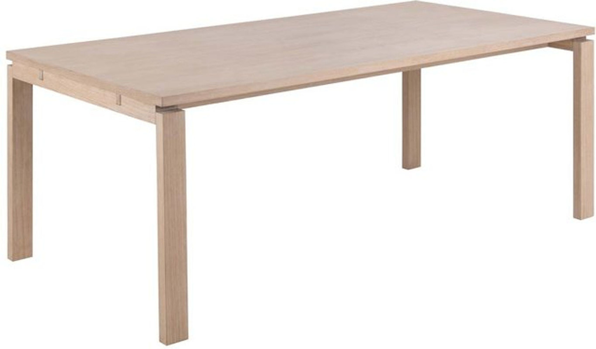 Hellin Linley Ausziehtisch in Eiche Natur und Weiß, rechteckig und minimalistisch, B/T/H: 200 x 100 cm - Bild 1