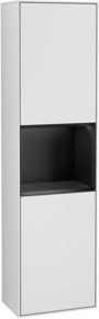V&B Hochschrank Finion mit Wandbeleuchtung und LED-Beleuchtung, Weiß lackiert, B/H: 41,8 x 151,6 cm - Bild 1