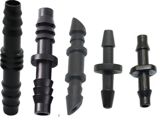 20 Stück Adhere To Fly Schlauch-Doppelsteckverbinder gerade in Schwarz für Hausgarten und Gewächshaus mit 3/5mm, 4/7mm und 8/11mm Optionen - Bild 1