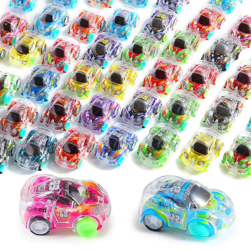 ZQNYCY Mini-Autos zum Zurückziehen im 12er Set, bunte Rennspielzeug-Fahrzeuge aus Kunststoff für Kinder, Mehrfarbig - Bild 3