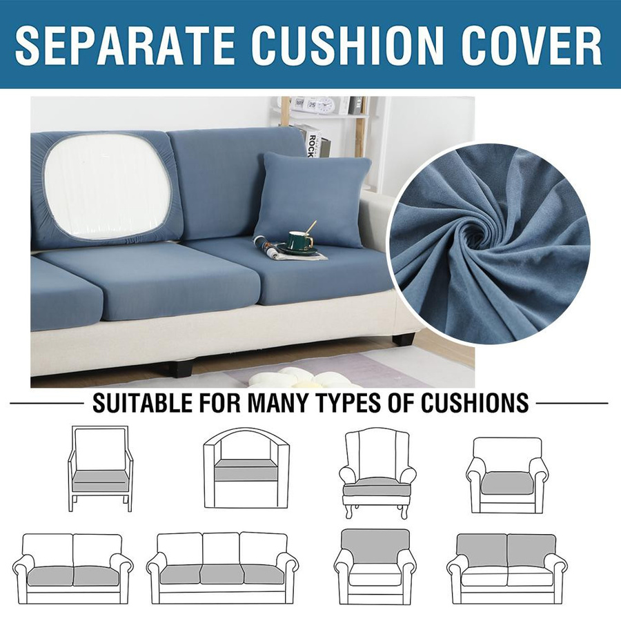airldianer Elastica Sofa Sitzkissenbezüge und Couch Schonbezüge aus Polyester in Navy Blau - Bild 1