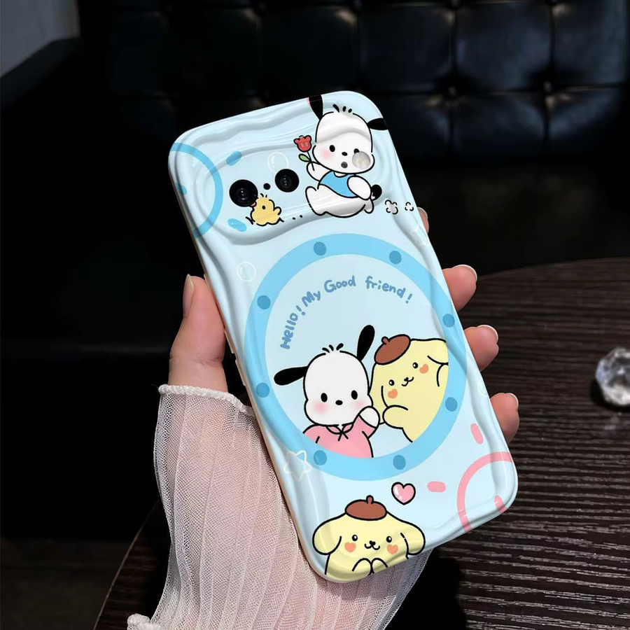 Pompompurin Handyhülle für Google Pixel 10 9 8 7 8A 7A Pro XL Wave Oil Soft Case in Blau - Bild 1
