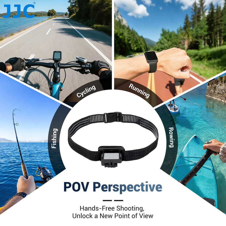 JJC Magnetisches Kopfband für DJI Osmo Nano Action Camera, Verstellbarer POV-Halter mit Schnellverschluss, Schwarz - Bild 4