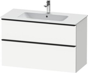 Duravit Waschtischunterschrank D-Neo in Weiß Matt mit 1 Schublade und 1 Auszug, Breite: 101 cm, Tiefe: 46,2 cm, Höhe: 62,5 cm - Bild 1