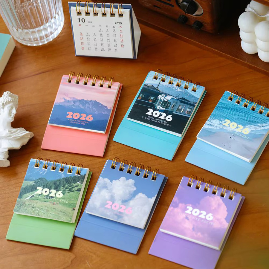 Mini-Tischkalender 2026 als stehender Flip-Kalender und Monatsplaner in Mehrfarbig für dein Büro oder Zuhause - Bild 5