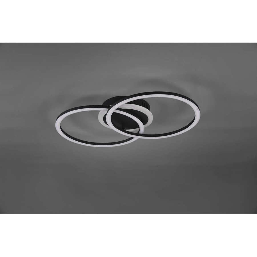 Trio Reality Venida LED-Deckenleuchte rund, Schwarz, dimmbar - Bild 2