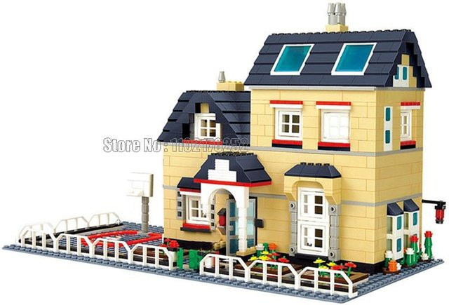 Große Gartenvilla Puppenhaus Architektur Bausteine, 755 Teile, ab 14 Jahren - Bild 1