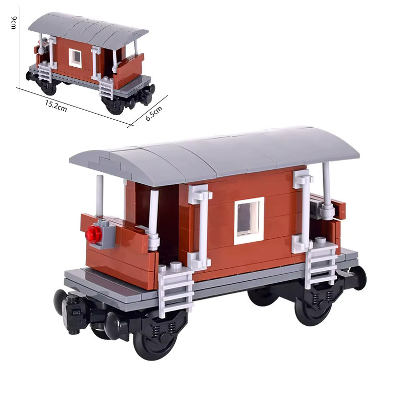 Mitty Stadt Weihnachten Retro Sightseeing Kutsche Tank Auto Zug Eisenbahn Express, Bausteine Spielzeug - Bild 2