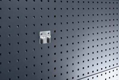 Bott Doppel-Werkzeugklemme Perfo, Ø 13-16 mm, drehbar, mit breiter Grundplatte, Farbe: Silber, B/T/H: 60 x 32 x 60 mm, 5 Stück - Bild 1
