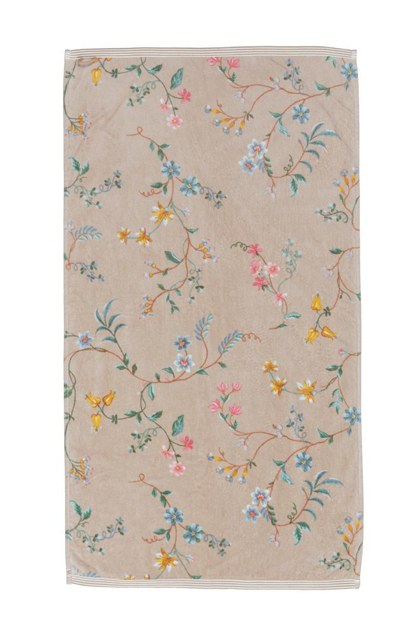 PIP Studio Handtuch Les Fleurs in Khaki mit floralem Blumenmuster, Breite: 55 cm, Länge: 100 cm - Bild 1