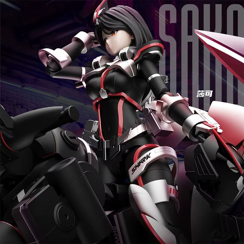 Bandai Cyber Shark War Riding Goddess Shake Guochuang Mecha, Montagemodell, Einzelfigur - Bild 4
