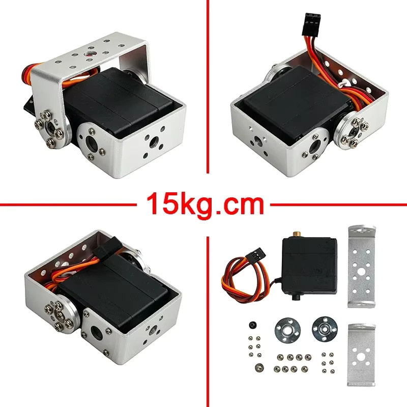 wishiot Metal Digital Servo, Brushed Motor, Dual-Axis, 180/270 Degree - Bild 3