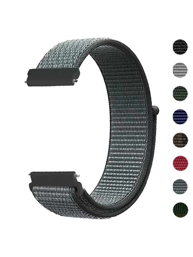 Huami Uhrenarmband Nylon, geflochtenes Schlaufenarmband, Schwarz, Unisex - Bild 5