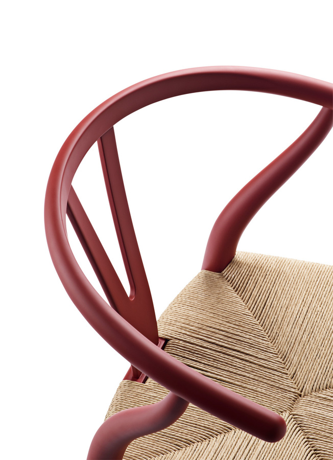 Carl Hansen & Søn CH24 Y Wishbone Stuhl aus Buchenholz in Rot - Bild 2
