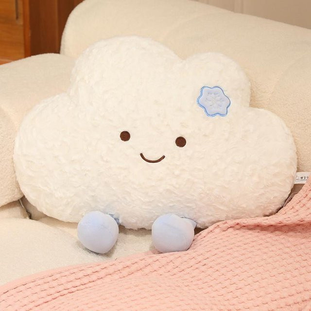 Yiran toy Kawaii Wetterwolken Serie Plüschtier, Wolken-Kissen, Weiß - Bild 1