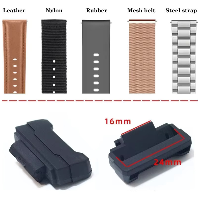 Casio Uhrenarmband Adapter, 22 x 16 mm, Schwarz, Unisex - Bild 5