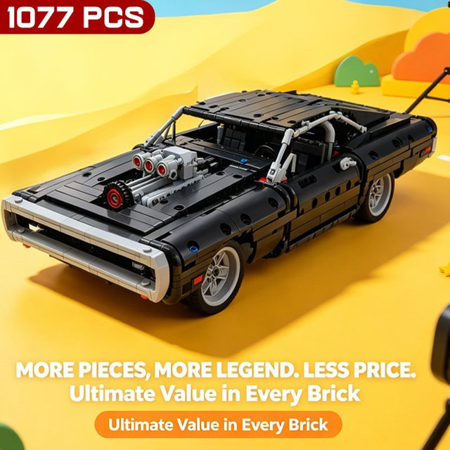 iosn Technik-Rennwagen-Bausteinset, 1077 Teile - Bild 1