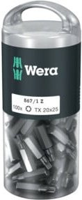 Wera 867/1 TX DIY Schraubendreher-Bits TX 20, 25 mm, 100-teilig, Mehrfarbig - Bild 1