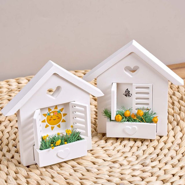 Silikonform für DIY Blumenarrangement-Vasen in Hausform für Gips und Harz, Weiß - Bild 1