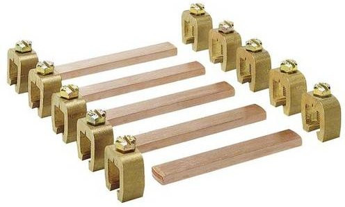 Hager UM05A S-Schienenverbinder 5-polig 250A 12x5mm gold - Bild 1