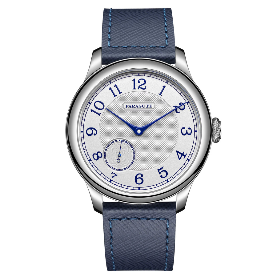 FARASUTE Herrenuhr, Lachs Zifferblatt, Handaufzug, Edelstahl, Bonklip, Vintage - Bild 3