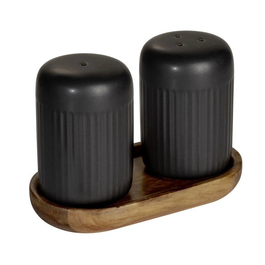 Schöner Wohnen Salz- und Pfefferstreuer Refia Schwarz 75 ml 2er Set - Bild 2