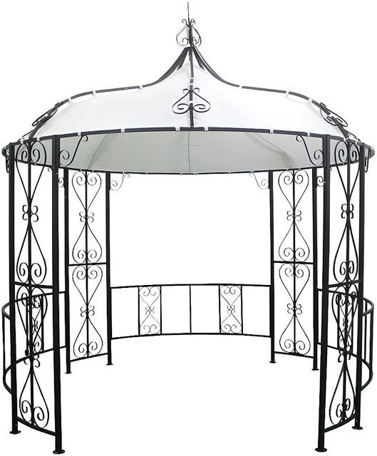 Gartenpavillon Vente-unique Tilcara in Schwarz mit Polyesterbespannung und Metallgestell, Breite: 300 cm - Bild 1