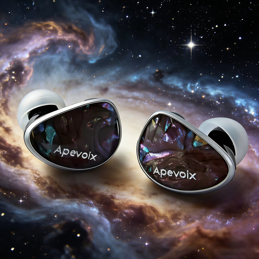 Apevoix Nebula In-Ear-Monitor HiFi-IEM-Kopfhörer mit 1DD + 8BA und abnehmbarem versilbertem OCC-Kabel in Silber/Multicolor - Bild 3