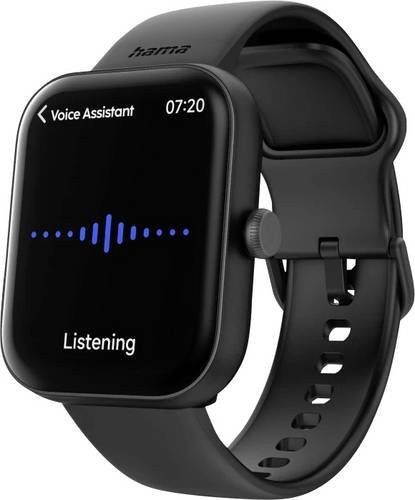 Hama Smartwatch 5000 Schwarz mit Bluetooth, Telefonfunktion, Schlafanalyse und Herzfrequenzmessung, wasserdicht, 1,65 Zoll Display - Bild 1