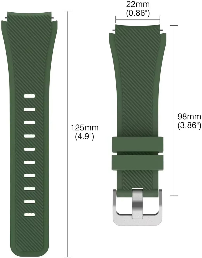 Uhrenarmband Silikon, 22 mm, Bunt, Unisex - Bild 2