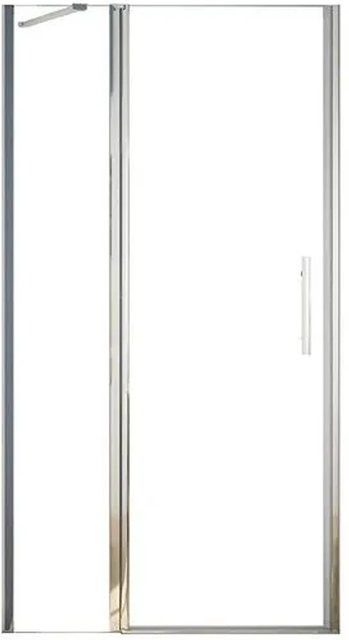 Duschparadies Duschwand Nischentür als Drehtür aus Nano Glas, Farbe Transparent, B: 120 cm, H: 195 cm - Bild 1
