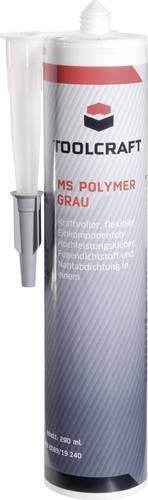 TOOLCRAFT MS Polymer Klebe- und Dichtmasse in Grau, 290 ml - Bild 1
