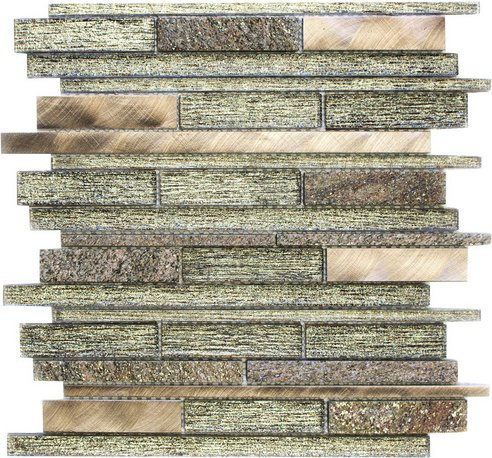 HuH Mosaikfliese Style Wandbelag aus Glas in Beige, B: 31 cm, L: 29,8 cm - Bild 1