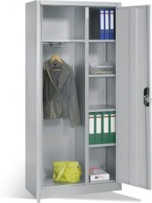 C+P Akten-Garderobenschrank Acurado mit Drehtüren, Farbe Lichtgrau, H: 195,0 cm, B: 93,0 cm, T: 40,0 cm - Bild 1