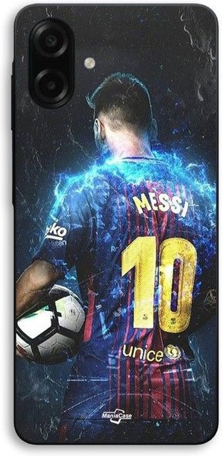 Maniacase Handyhülle für Samsung Galaxy A07 mit Lionel Messi Fußball Superstar Design in Schwarz und Multicolour - Bild 1
