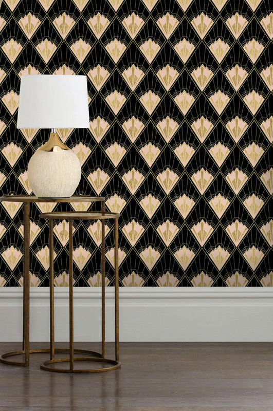 MINDTHEGAP Wallpaper Revival WP20231 Tapete mit geometrischem Abstract-Muster in Schwarz und Multicolour, Non-Woven, B: 52 cm, H: 300 cm - Bild 2