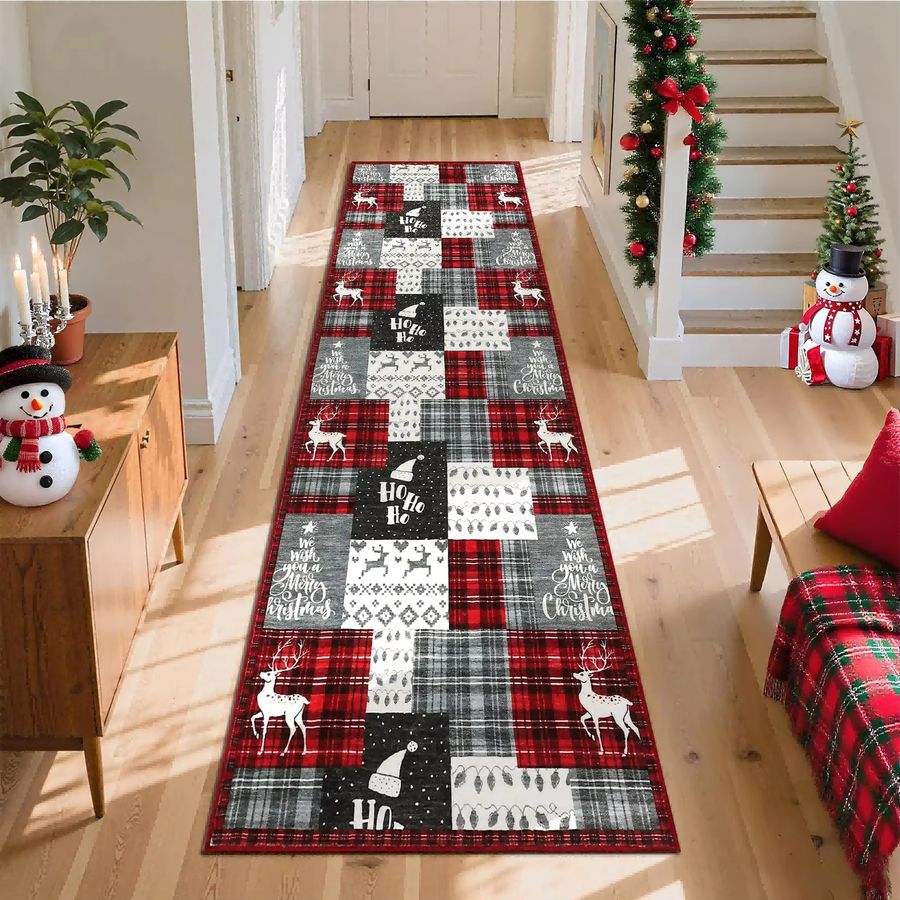 VIKAMA Teppich in Multicolor für Schlafzimmer, Flur und Eingangsbereich mit Weihnachtsmotiv - Bild 2