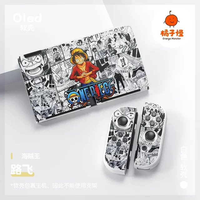 ONE PIECE Luffy Zoro TPU Soft Shell Schutzhülle für deine Nintendo Switch OLED Konsole und Joy Con Controller in Multicolour - Bild 1