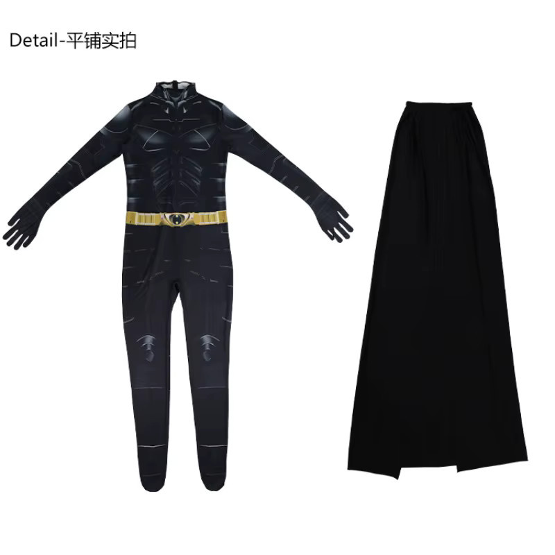 Beast Kingdom Batman Cosplay Kostüm, Overall, Umhang, Maske, Schwarz - Bild 3