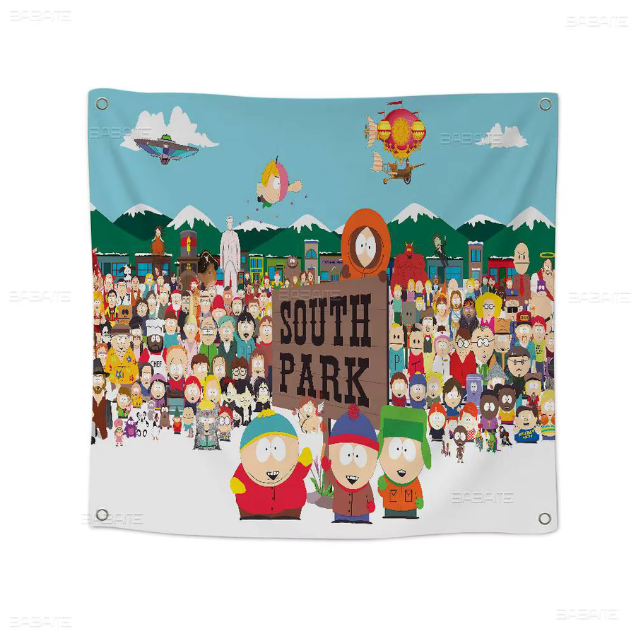 Potdemiel Geburtstagsparty Banner mit Cartoon-Druckmuster in Mehrfarbig, Rechteckig, B/H: 70 x 50 cm - Bild 7