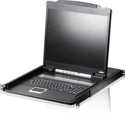 ATEN CL1000N KVM-Konsole für 19 Zoll Rack, USB und PS/2, Schwarz, 1U - Bild 1