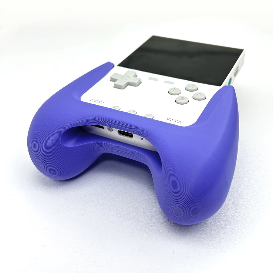 SUMMEROCKS Ergonomisches 3D-Gedrucktes Griff-Zubehör für Trimui Brick Handheld in Weiß und Lila - Bild 3