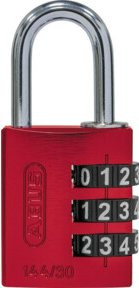 ABUS Zahlen-Vorhangschloss 144/30 Lock-Tag aus Aluminium in Rot - Bild 1