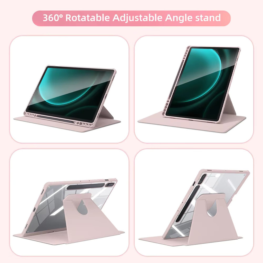 Samsung Galaxy Tab S9 FE S6 Lite Tab A9 A8 S9 Plus FE Schutzhülle mit Auto Sleep/Wake Funktion aus Acryl in Purple - Bild 2