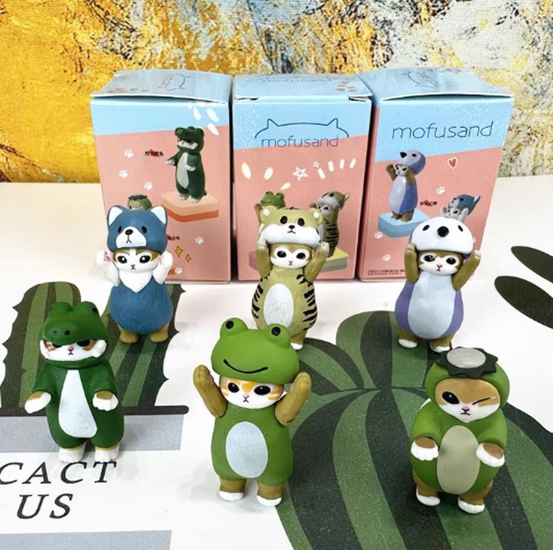 Mofusand Blindbox Actionfigur Orca-Katze in Weiß und Multicolor als Desktop-Dekor - Bild 4
