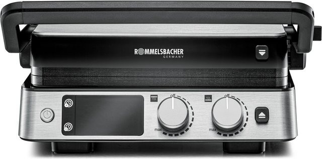 Rommelsbacher Kontaktgrill KG 2025 in Schwarz mit Keramikbeschichtung und Digitalanzeige - Bild 1