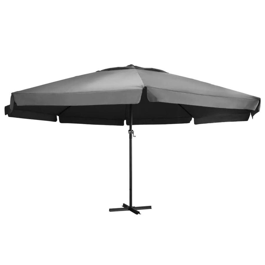 vidaXL Sonnenschirm mit Aluminium-Mast in Anthrazit mit 600 cm Durchmesser - Bild 2